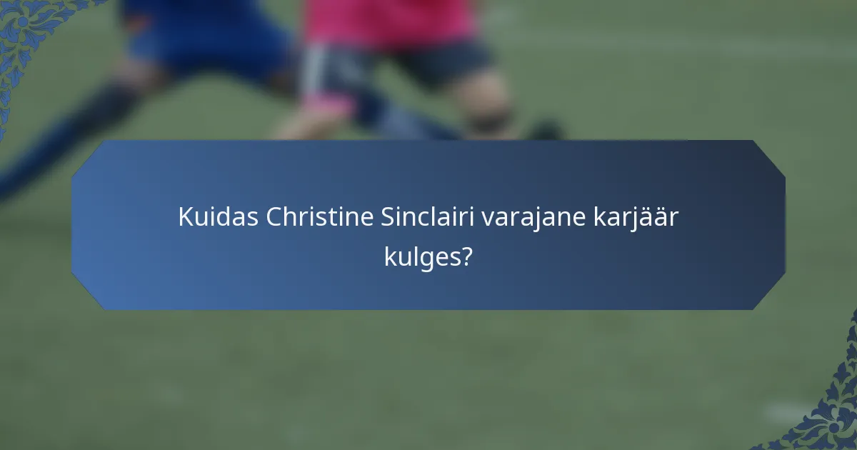 Kuidas Christine Sinclairi varajane karjäär kulges?